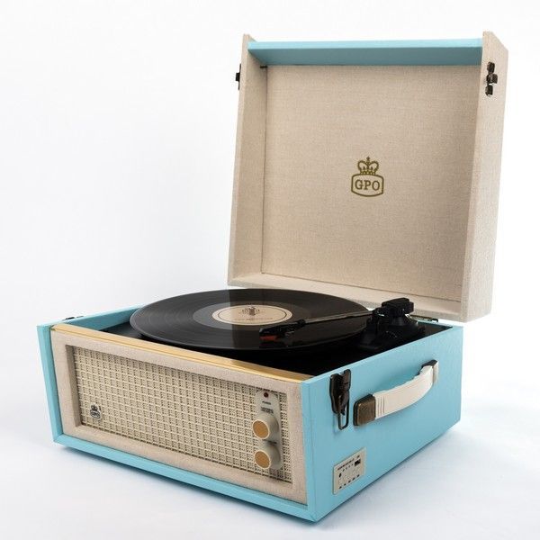 GPO Bermuda dansette platenspeler sky blue