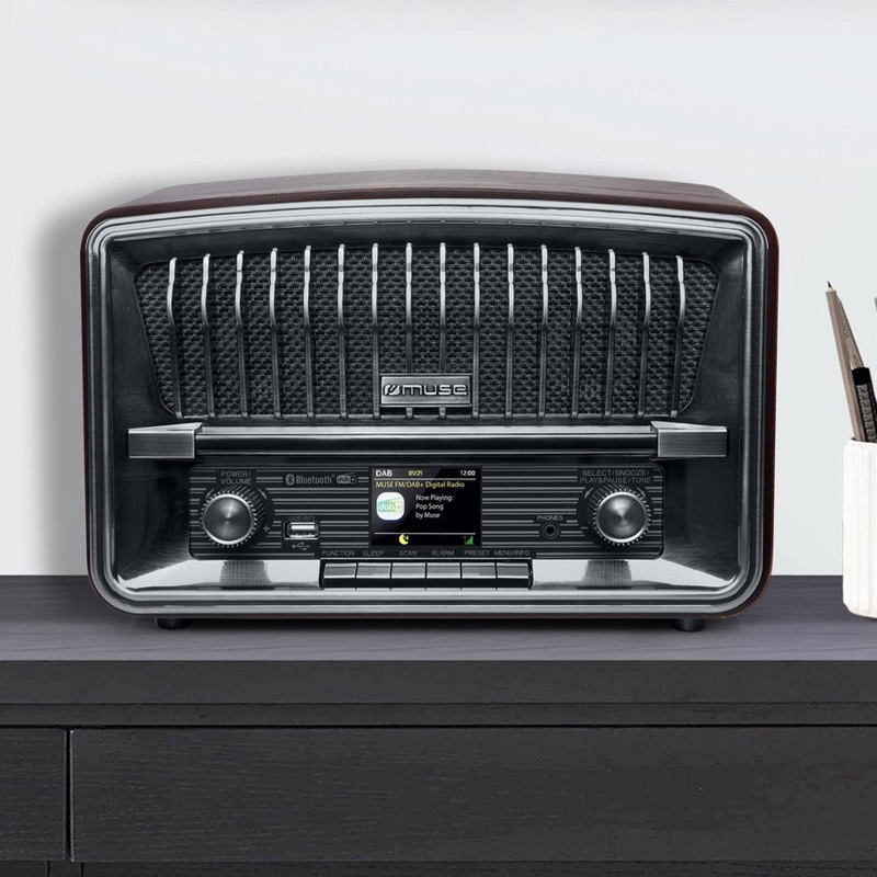 Muse M-135DBT Retro Radio DAB+ Donkerbruin