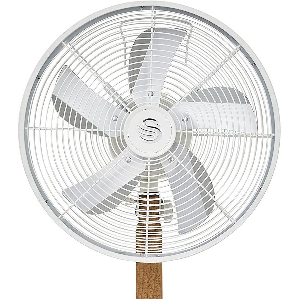 Retro 12 inch tafelventilator wit