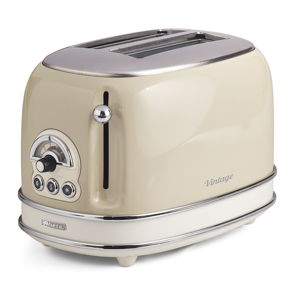 Ariete retro broodrooster beige met tostiklemmen