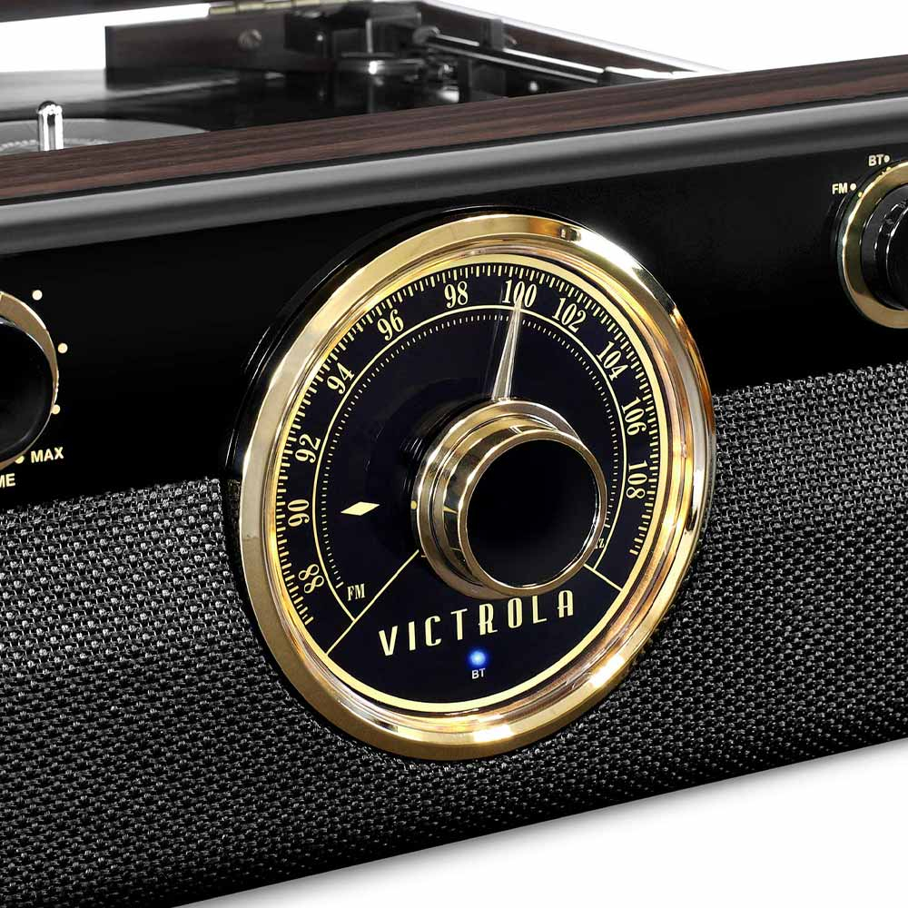 Victrola VTA-240B Retro Platenspeler Bluetooth 3-in-1 Mahonie