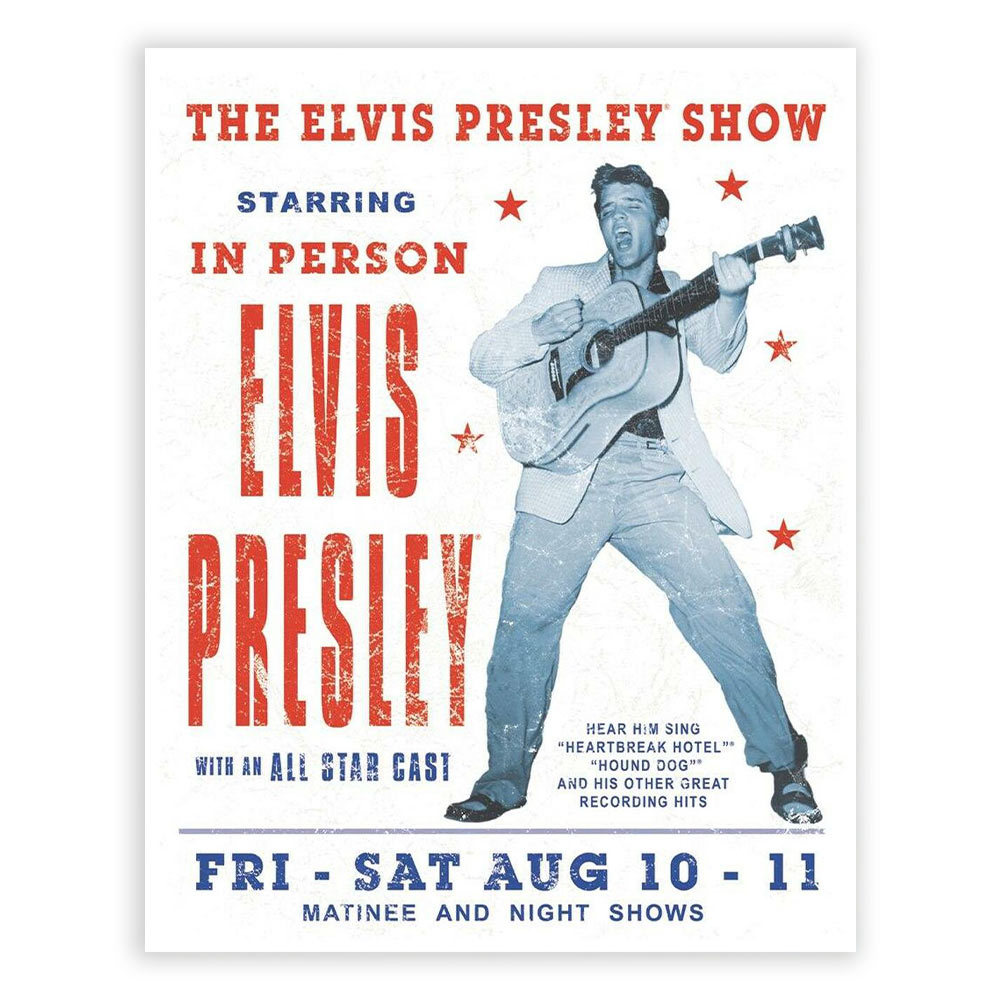 Metalen Retro Bord The Elvis Presley Show