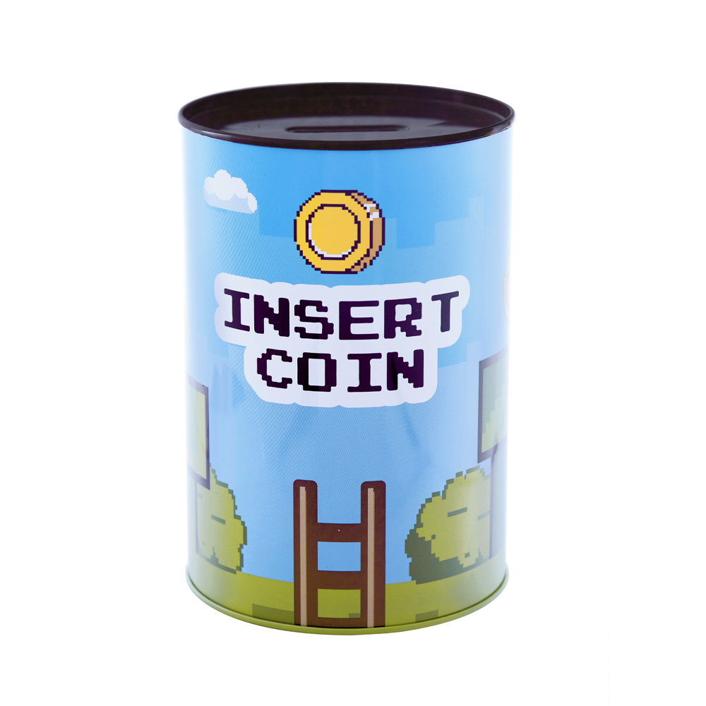 Moneybox insert coin spaarblik