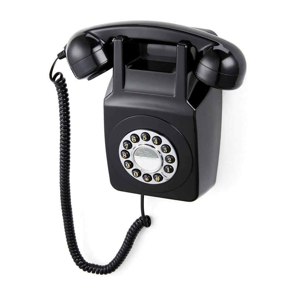 GPO 746 Retro Wandtelefoon Zwart