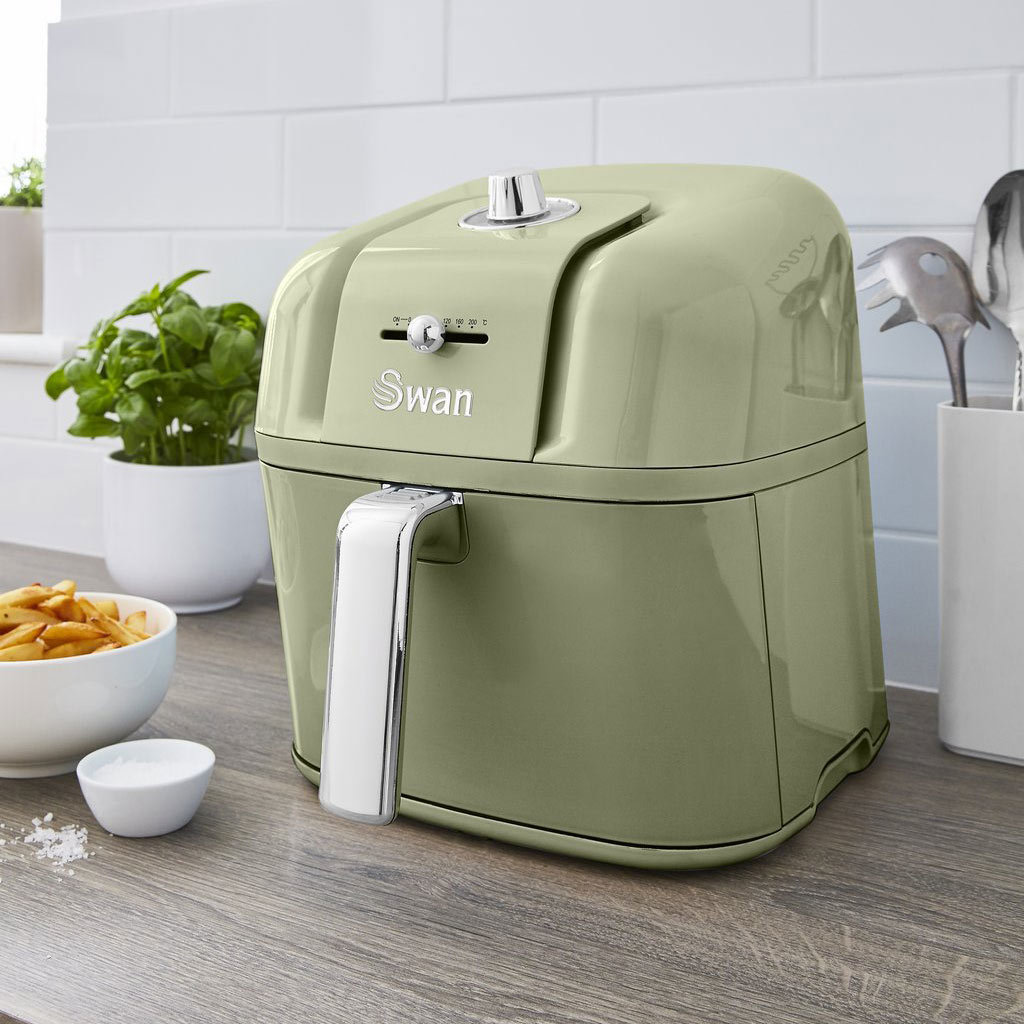 Swan Retro 6 Liter AirFryer Groen - Frituren op een gezonde manier