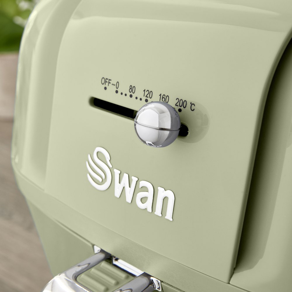 Swan Retro 6 Liter AirFryer Groen - Frituren op een gezonde manier
