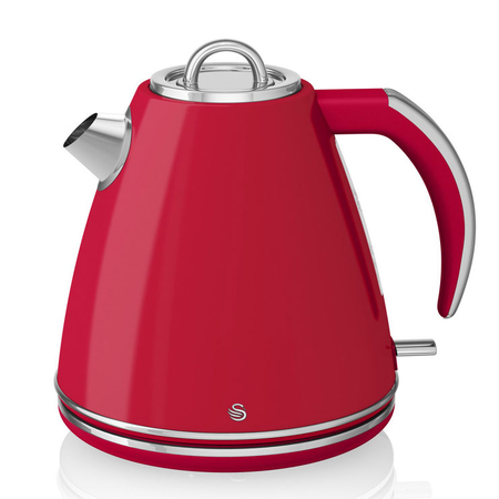 Retro waterkoker 1.5 liter rood - 2e kans