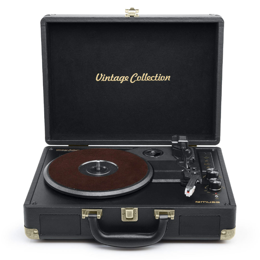 Muse MT-103 GD retro bluetooth USB platenspeler zwart