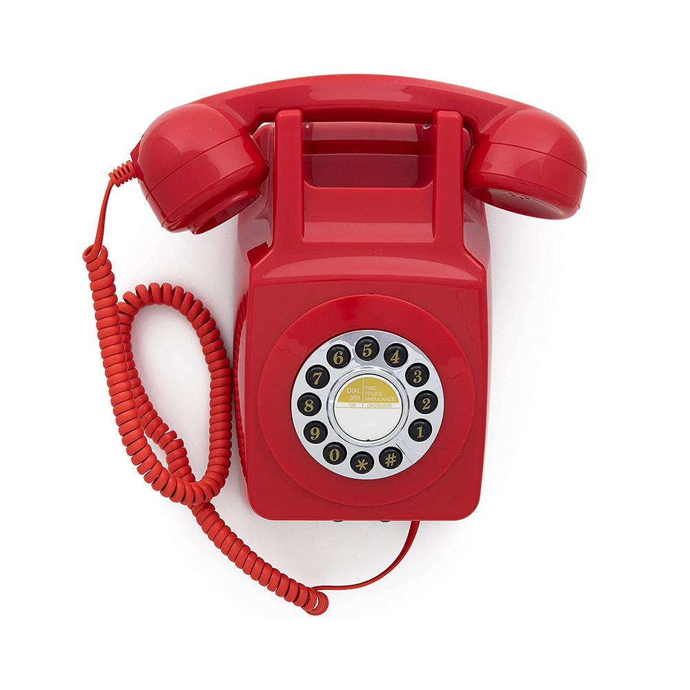 Retro wandtelefoon rood