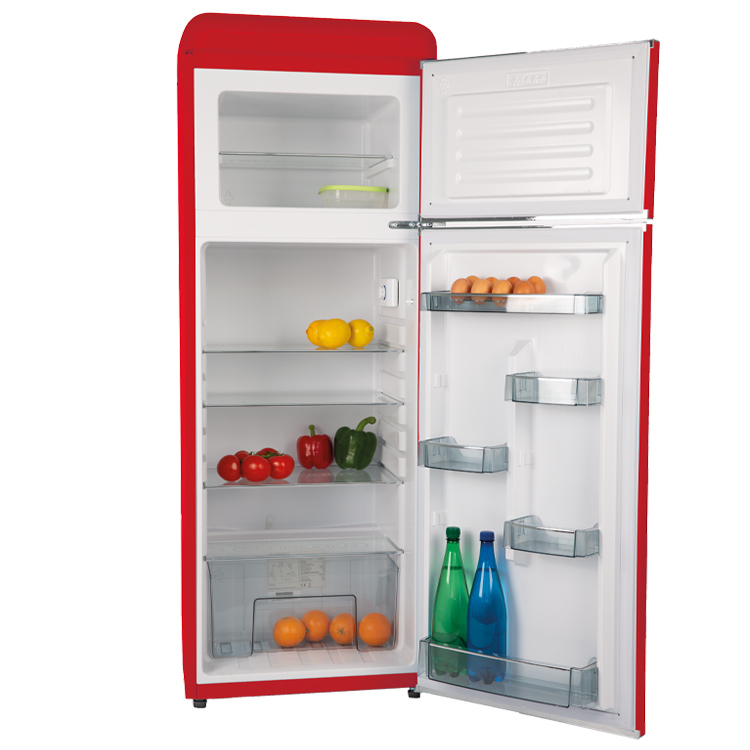 Schneider SCDD 208 V Retro Koelkast Fire Red