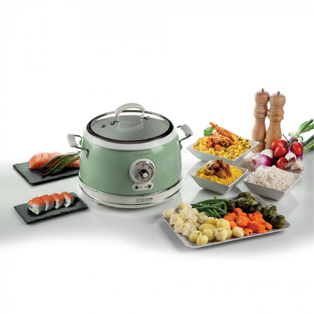 Ariete retro slowcooker & rijstkoker 1.8  liter groen