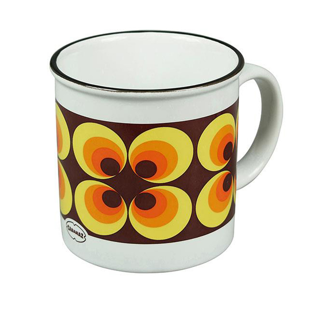 Cabanaz Retro Mok 250 ml emaille  geinspireerd Ramona Yellow