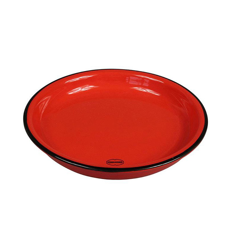 Cabanaz Retro Gebaksbord emaille  geinspireerd Scarlet Red