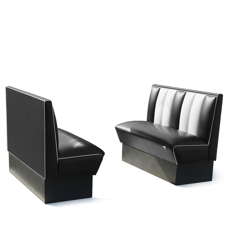 Bel Air Dinerbank Single Booth HW-120 Zwart