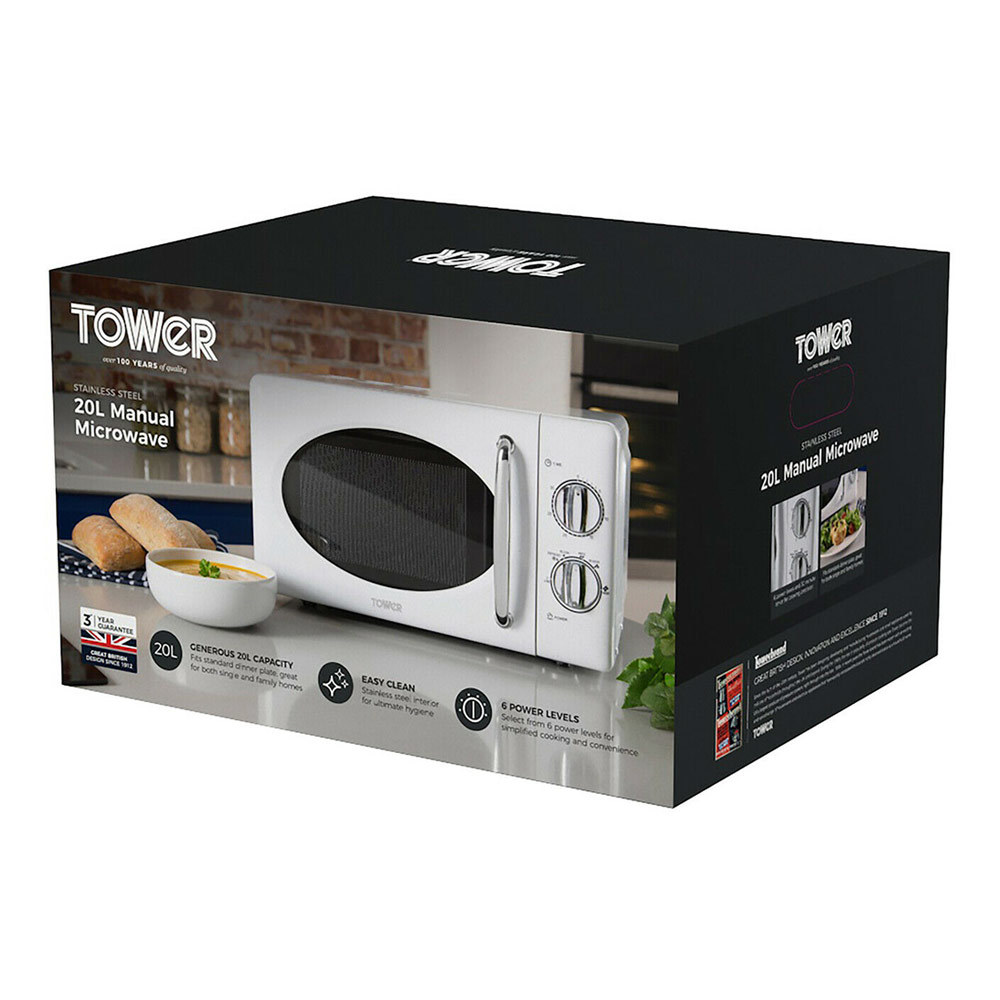 Tower Retro Magnetron T24017 20L Wit