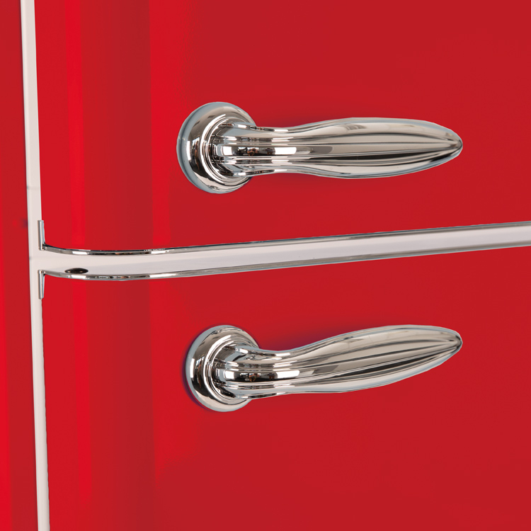 Schneider SCDD 208 V Retro Koelkast Fire Red