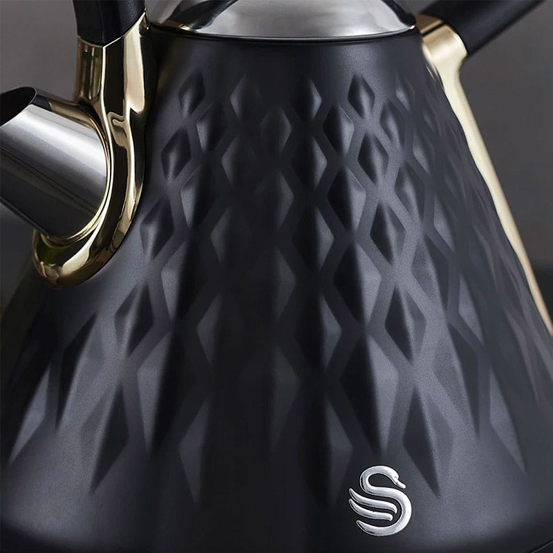 Swan Gatsby pyramid waterkoker 1.7 liter zwart