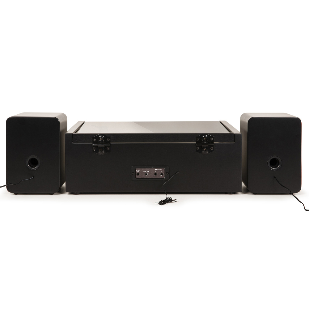 Crosley Coda Retro Bluetooth Platenspeler met Externe Luidsprekers Zwart