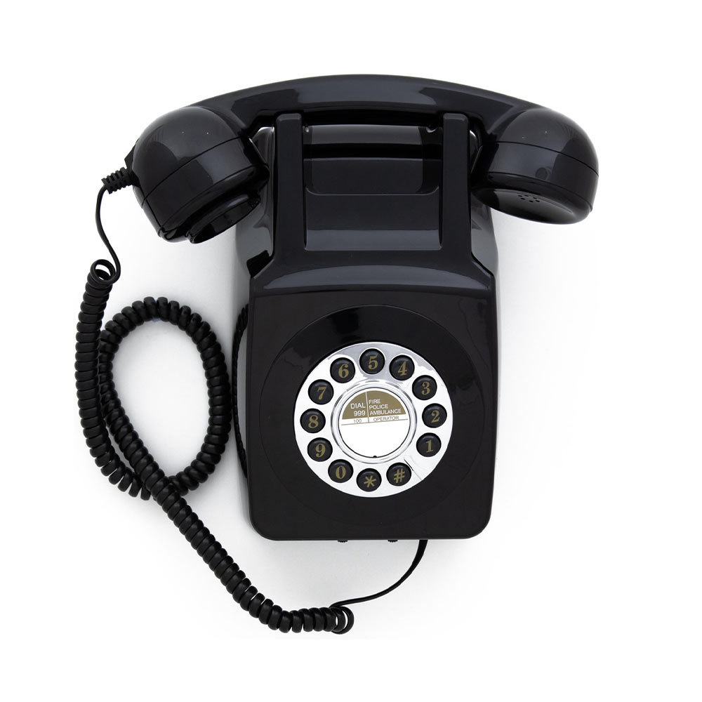 GPO 746 Retro Wandtelefoon Zwart