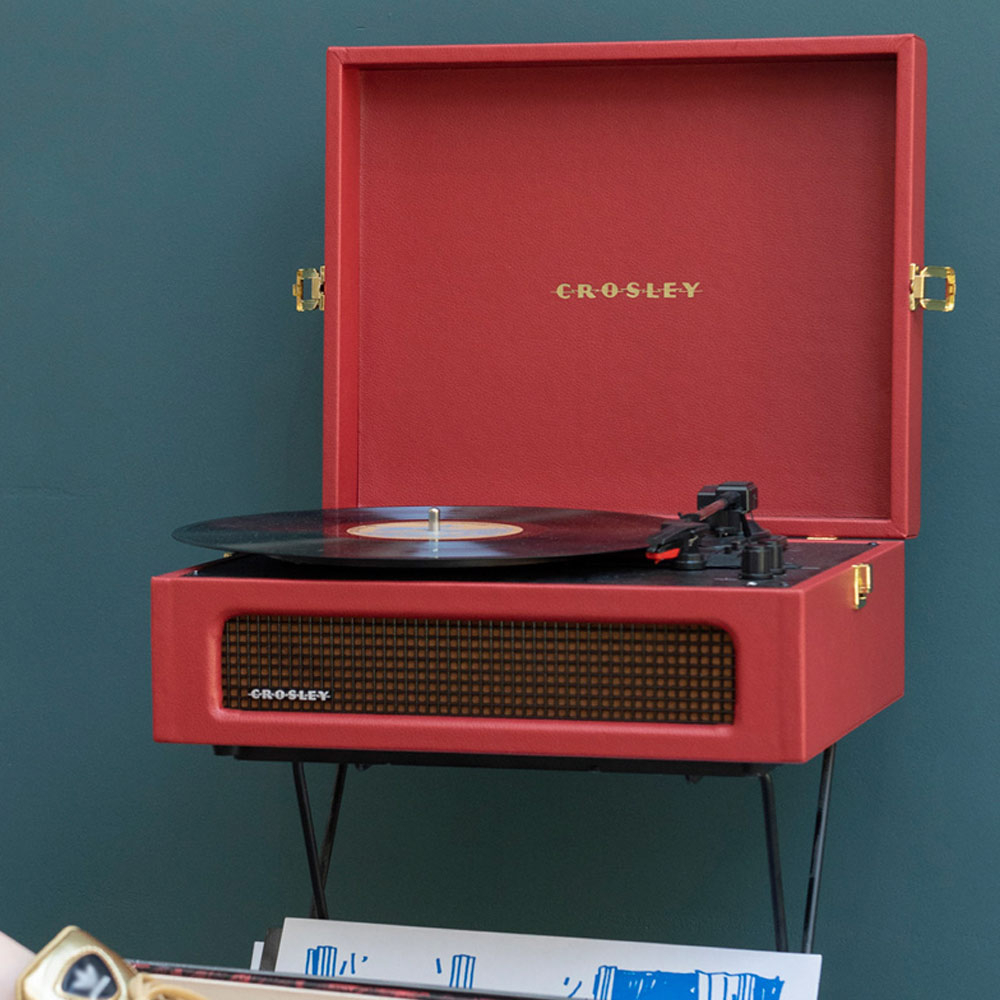 Crosley Voyager Retro Platenspeler Burgundy