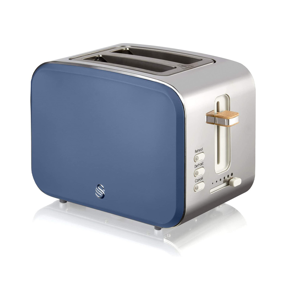 Retro 2-slot broodrooster blauw