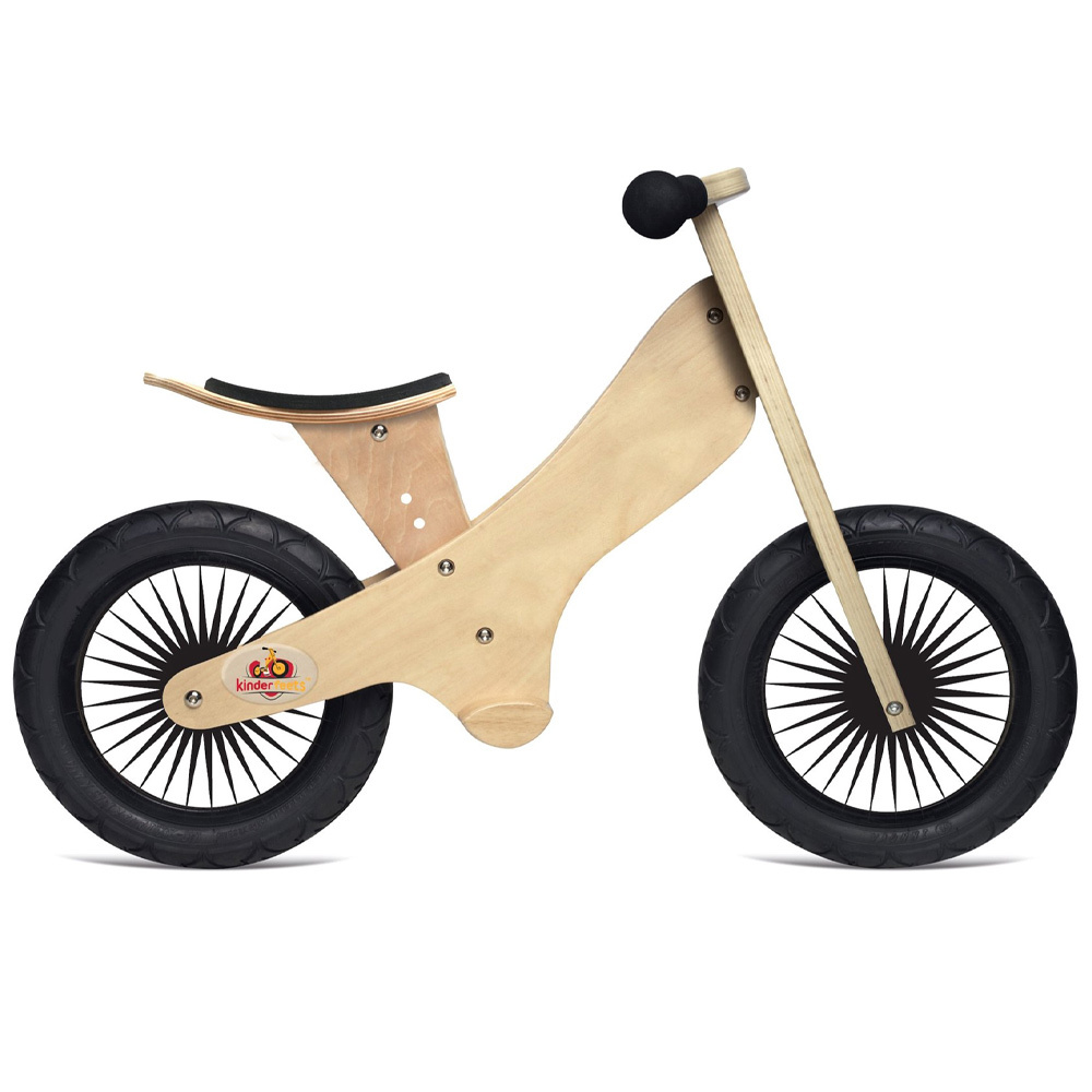 Kinderfeets houten loopfiets retro naturel - veilig en duurzaam