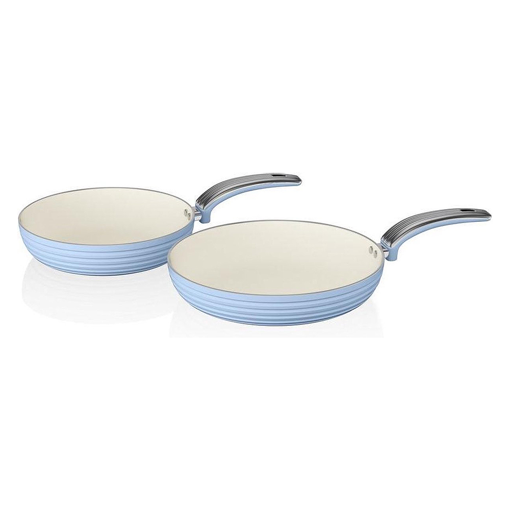 Koekenpannen set van 2 sky blue