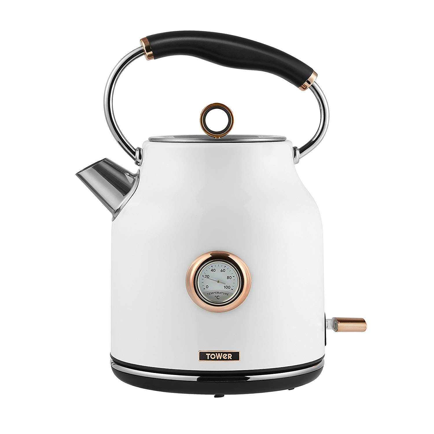 Retro waterkoker 1.7 liter bottega rose gold wit