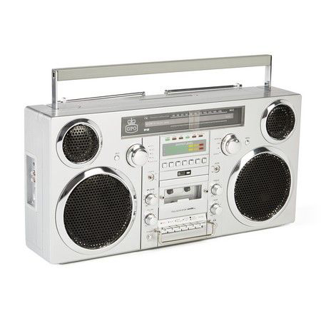 GPO Brooklyn Ghettoblaster Bluetooth Boombox Zilver