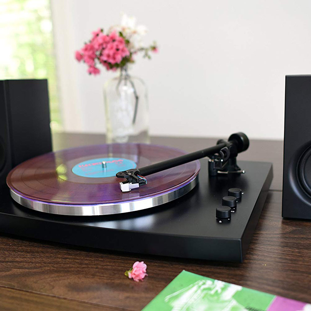 Crosley T150 Retro Platenspeler Bluetooth Zwart met Externe Luidsprekers