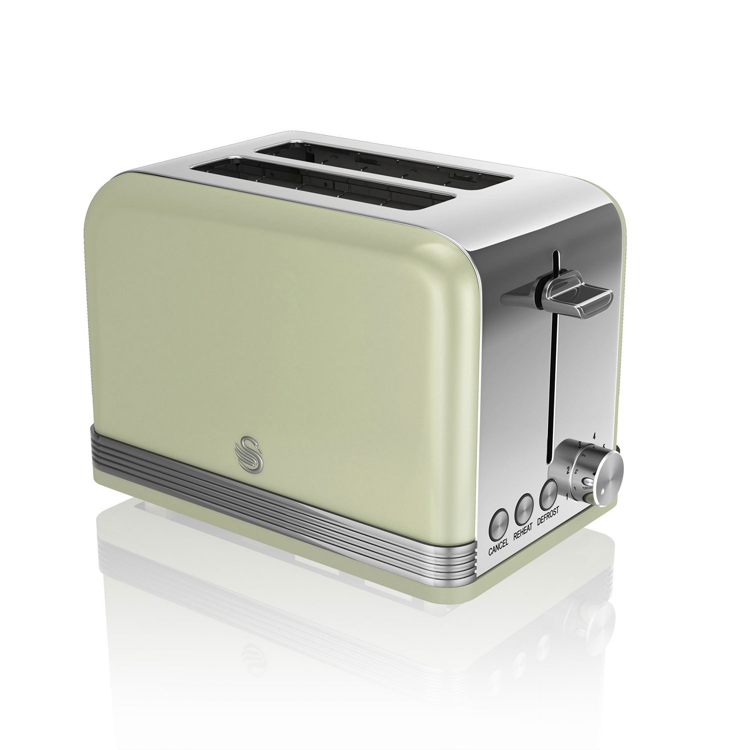 Swan 2-Slot Retro Broodrooster ST19010GN Groen