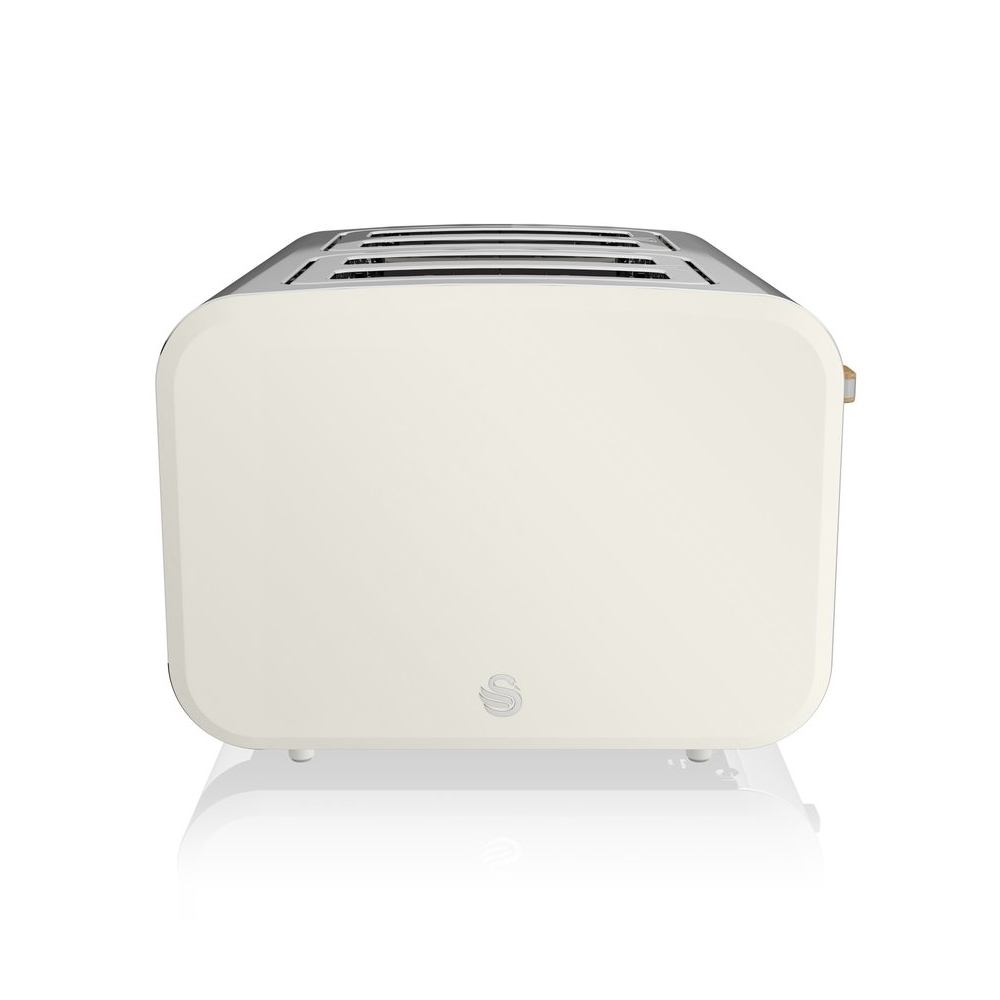 Swan retro 4-slot broodrooster wit