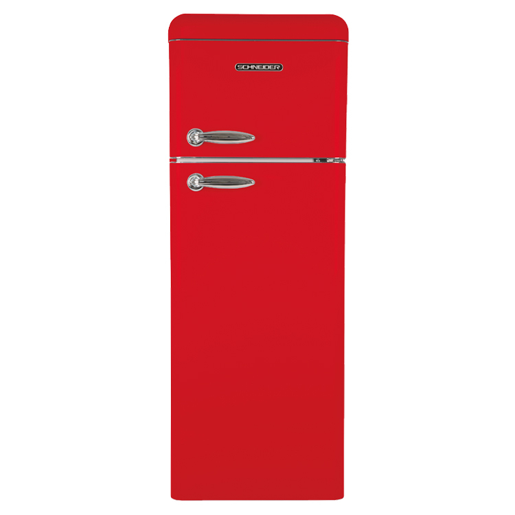 Schneider SCDD 208 V Retro Koelkast Fire Red