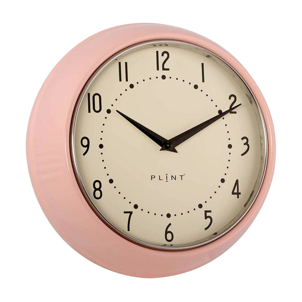 PLINT Retro Wandklok Roze