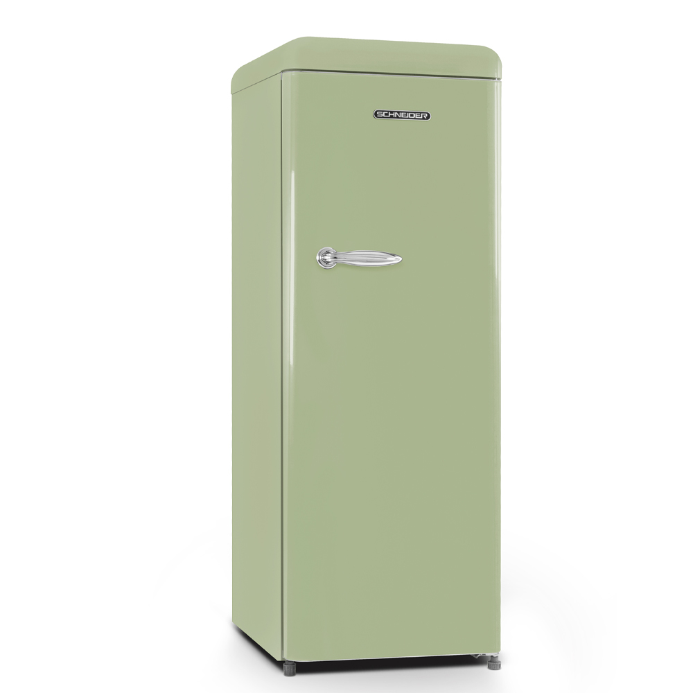 Schneider SCCL 222 A++ Retro Koelkast Almond Green - Retro Amerikaanse koelkast met vriesvak