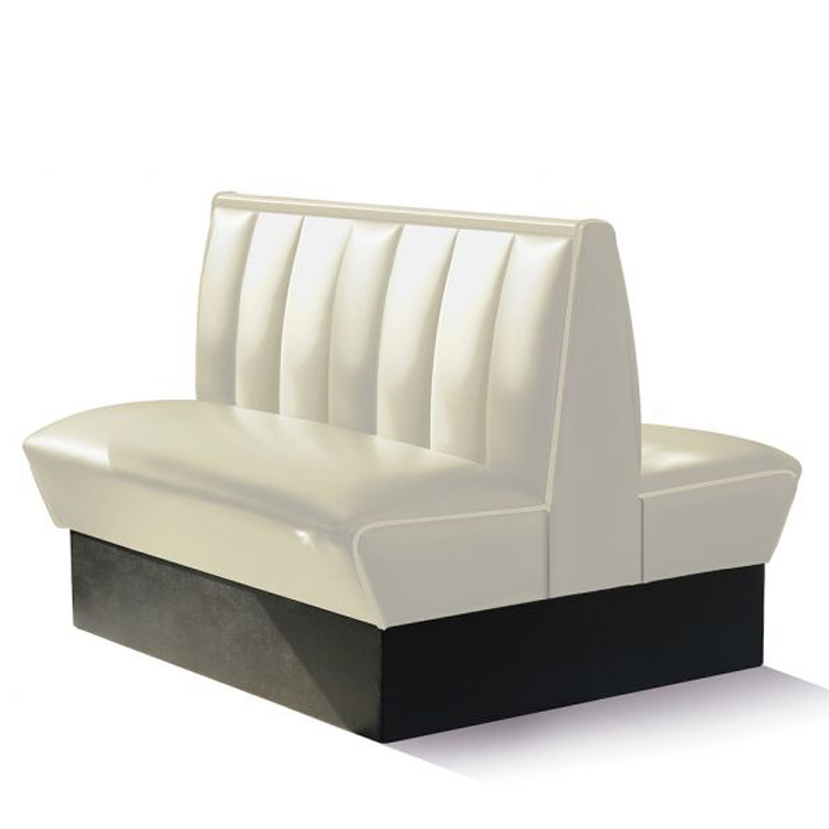 Bel Air Dinerbank Double Booth HW-120DB Off White