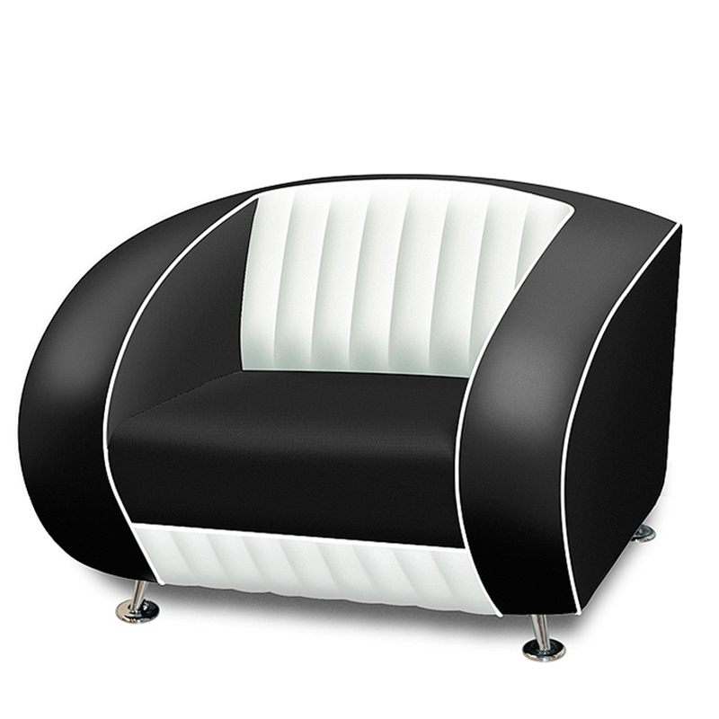 Bel Air Retro Fauteuil SF-01CB Zwart