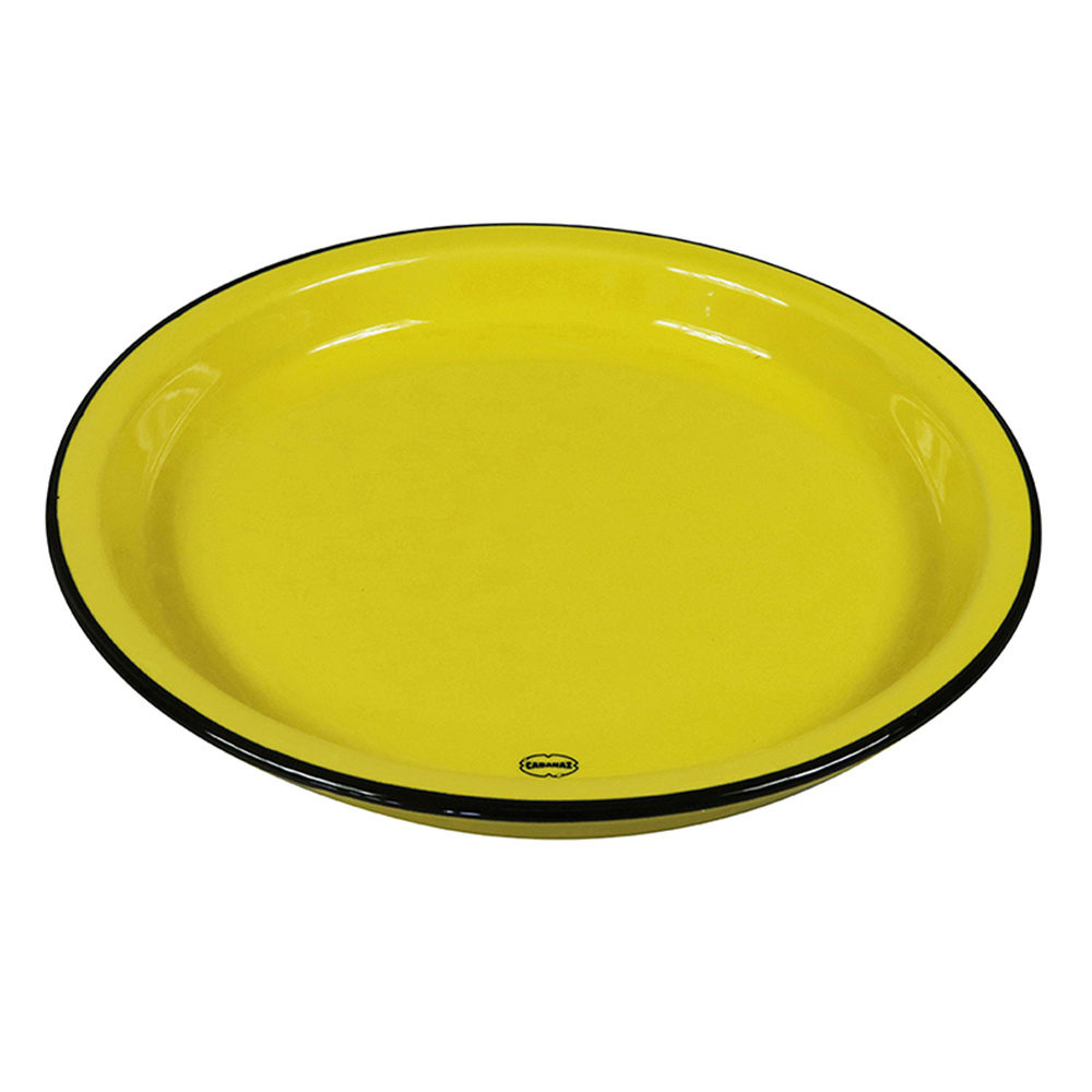 Cabanaz Retro Dinerbord 27 cm emaille geinspireerd Sunny Yellow