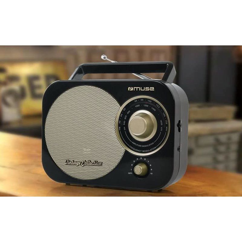 Muse M-055RB Retro Draagbare Radio Zwart