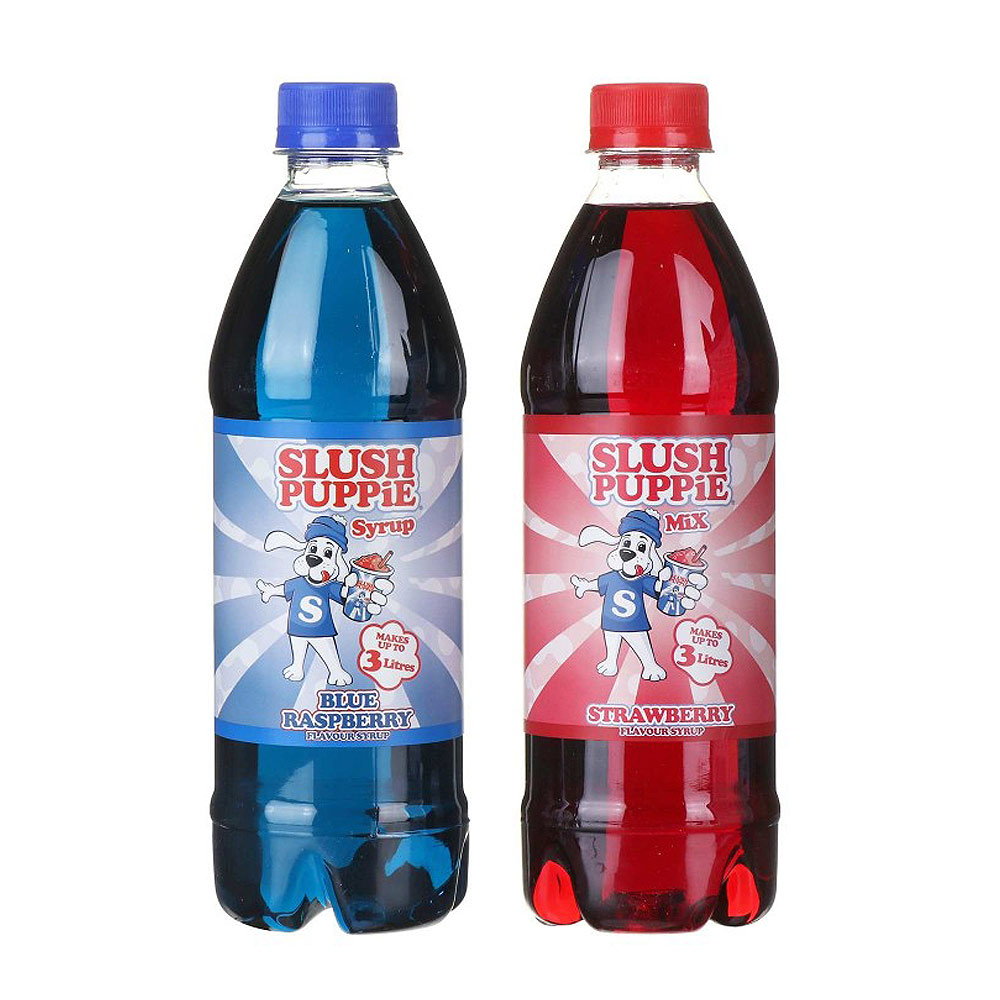 Slush Puppy siroop duo-pack Strawberry & Blue Raspberry