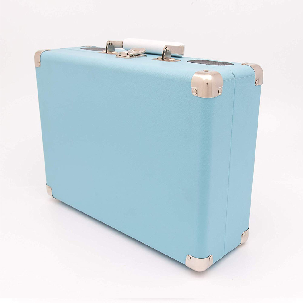 GPO Soho retro platenspeler blauw