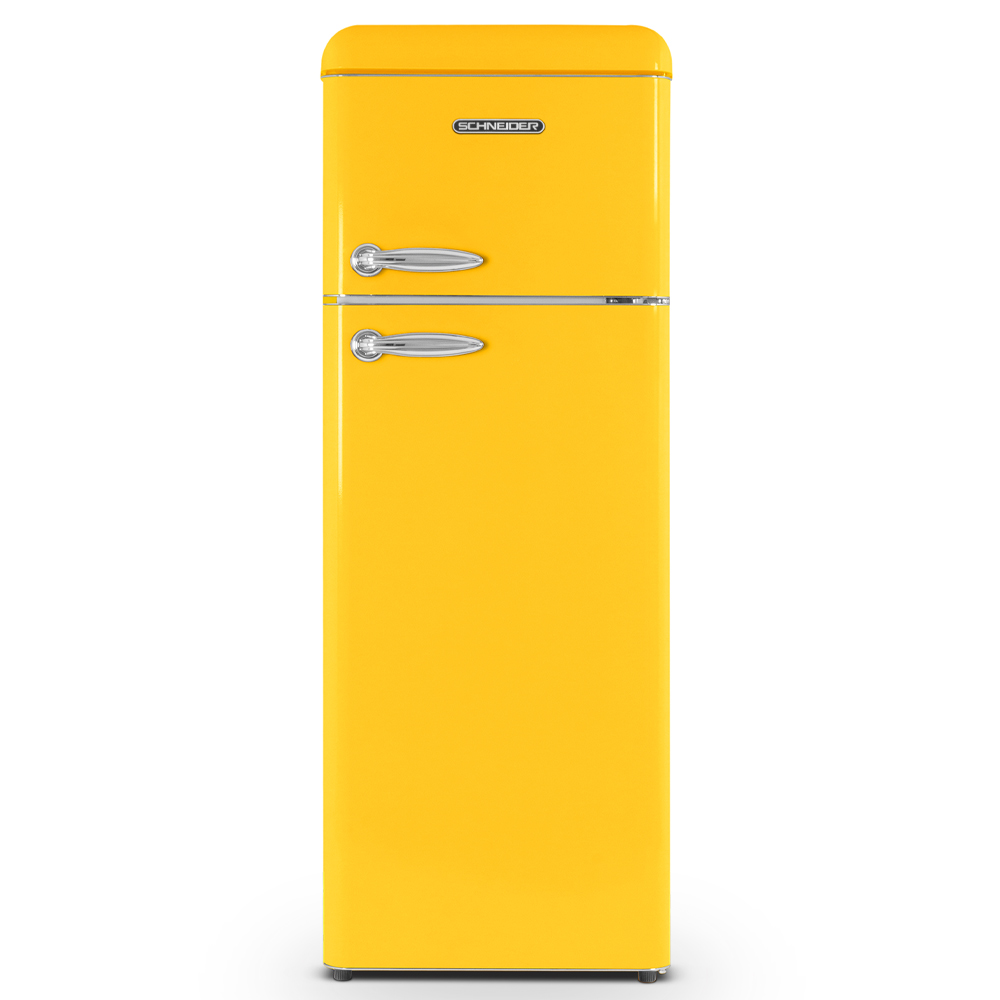 Schneider SCDD 208 V Retro Koelkast Canary Yellow