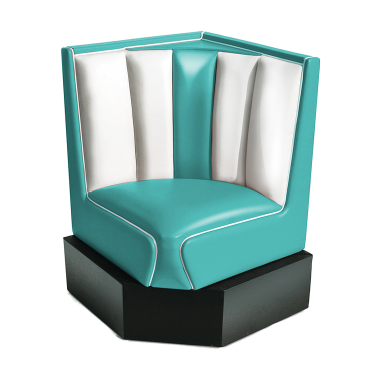 Bel Air Dinerbank Hoek HW-60/60 Turquoise