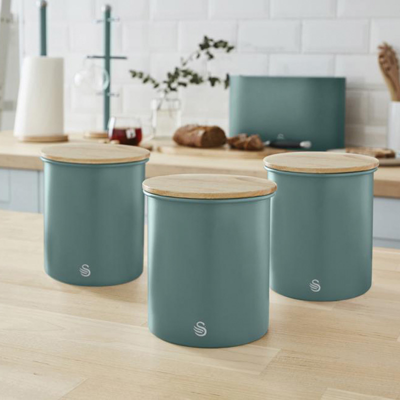 Opbergblikken set van 3 groen
