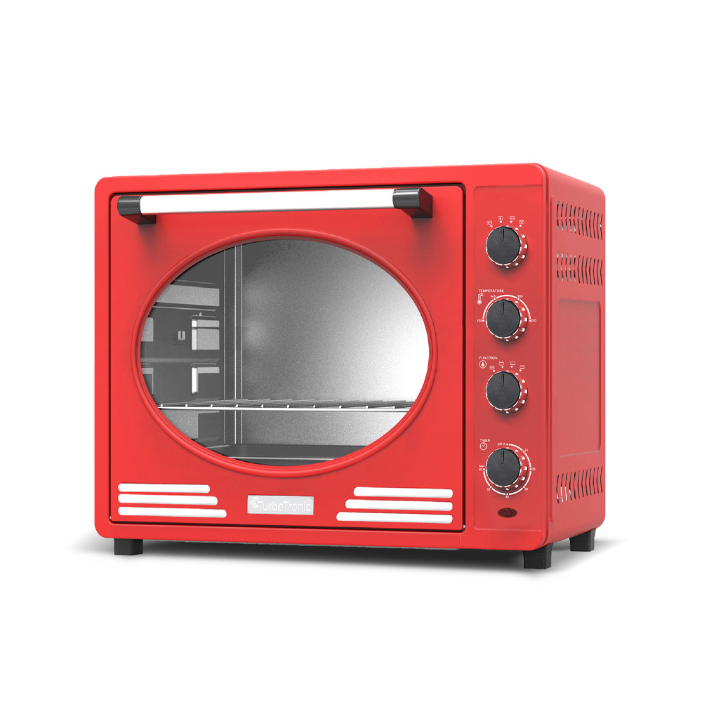 Retro mini oven 35 L rood