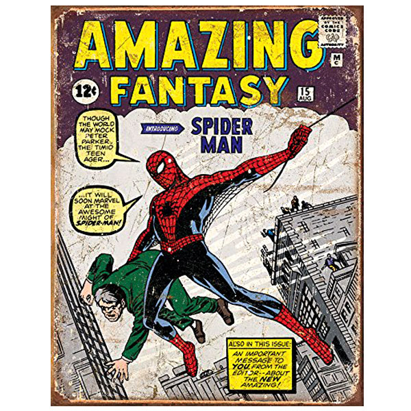 Metalen retro bord - The Amazing Spiderman