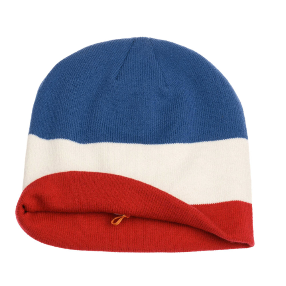 Stetson Retro Beanie Muts Gasoline Rood Blauw