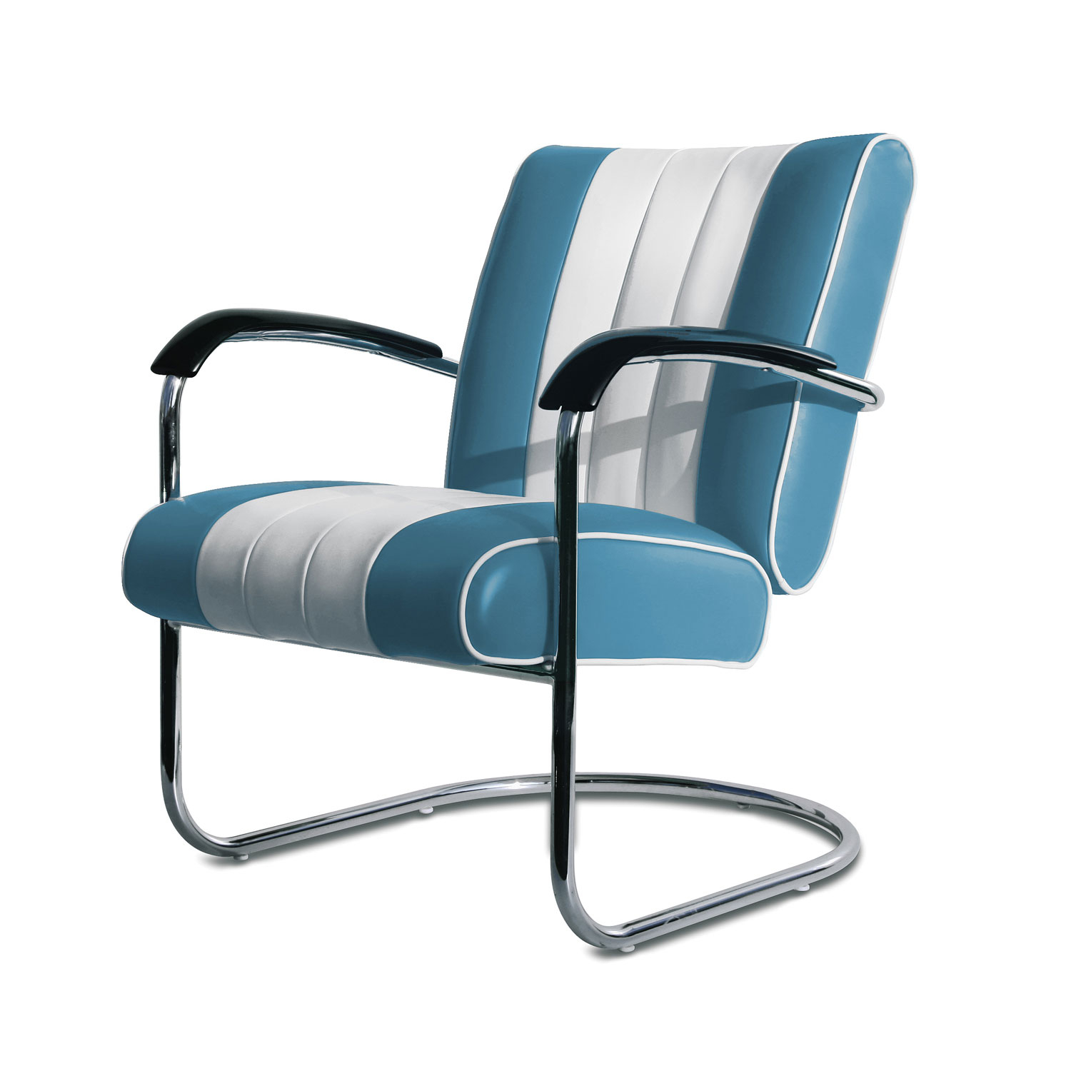 Bel Air Retro Loungestoel LC-01 Blauw