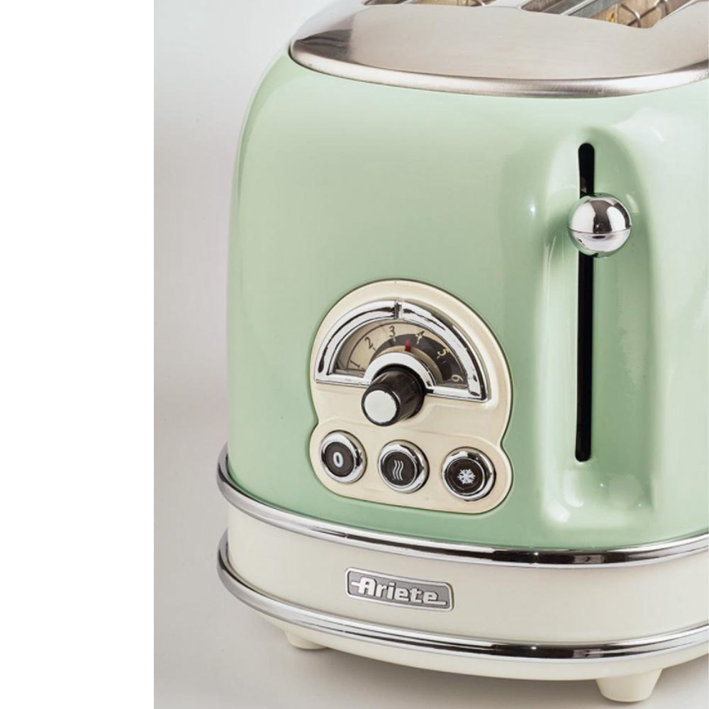 Ariete broodrooster vintage groen met tostiklemmen