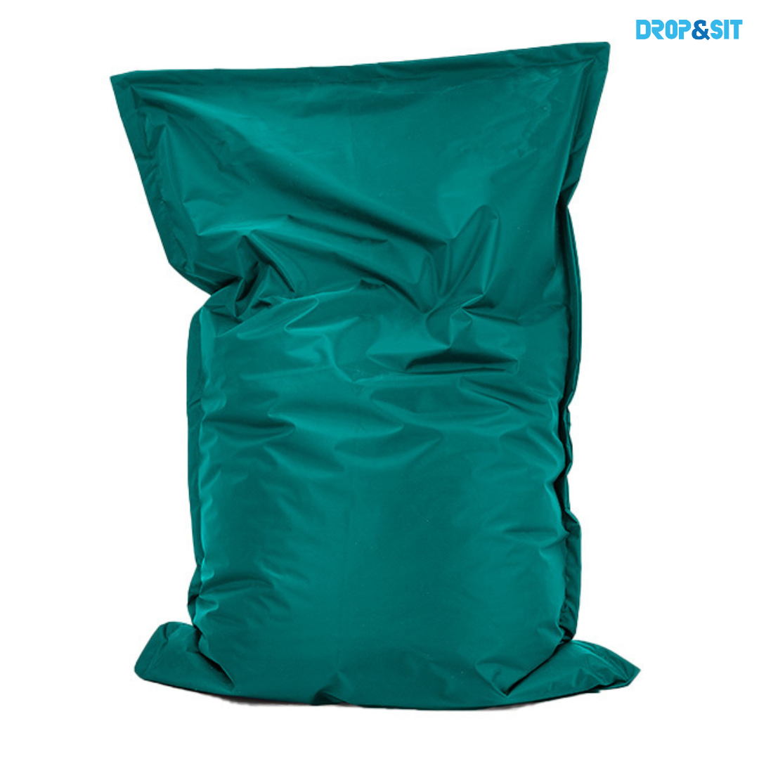 Drop & Sit zitzak, smaragd, voor binnen en buiten, 100 x 150 cm